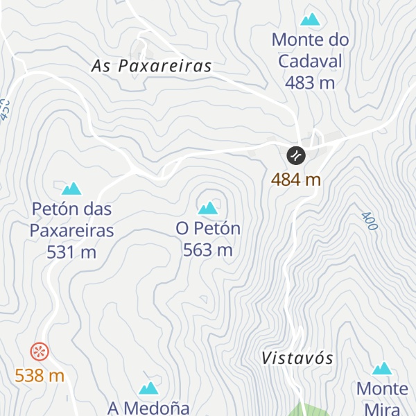 Map of O Petón
