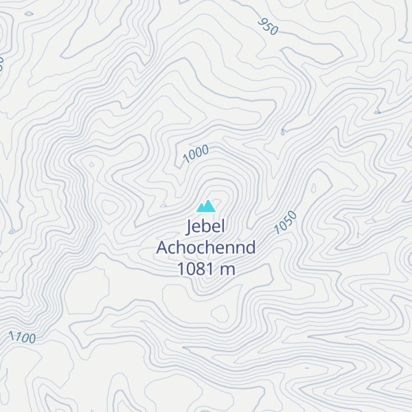 Map of Jebel Achochennd