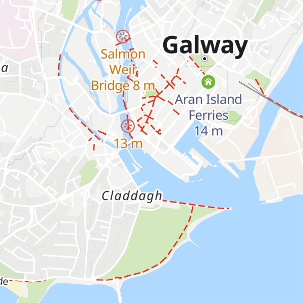 Map of Galway Tourist Information Centre