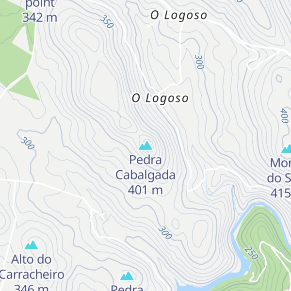 Map of Pedra Cabalgada
