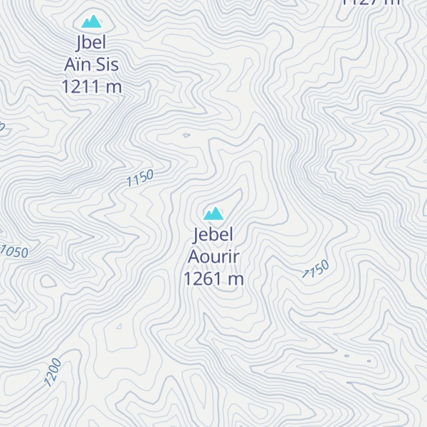 Map of Jebel Aourir