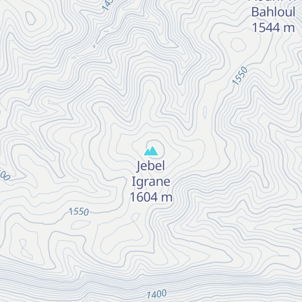 Map of Jebel Igrane