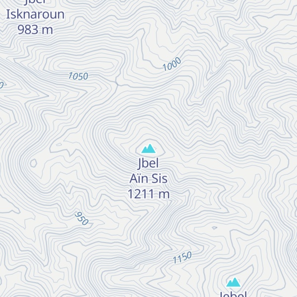 Map of Jbel Aïn Sis