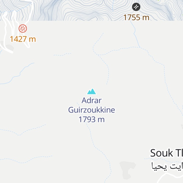 Map of Adrar Guirzoukkine
