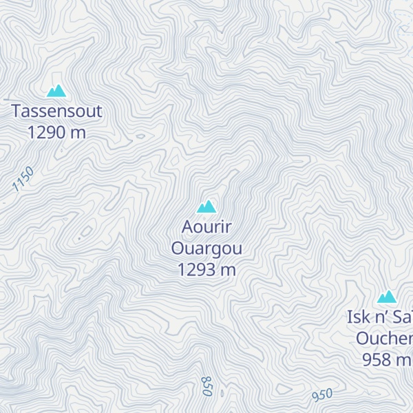 Map of Aourir Ouargou