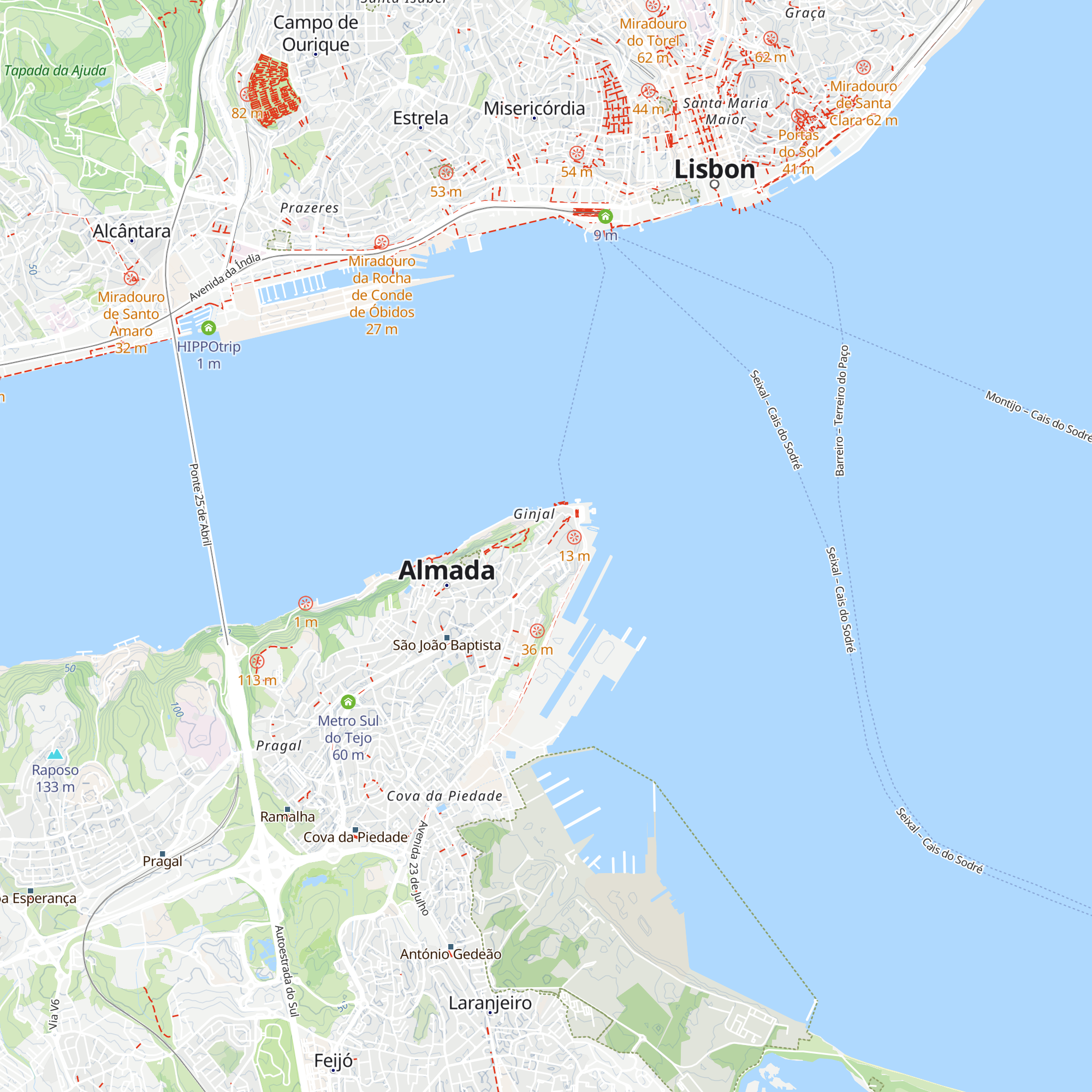 Posto de Turismo de Cacilhas map