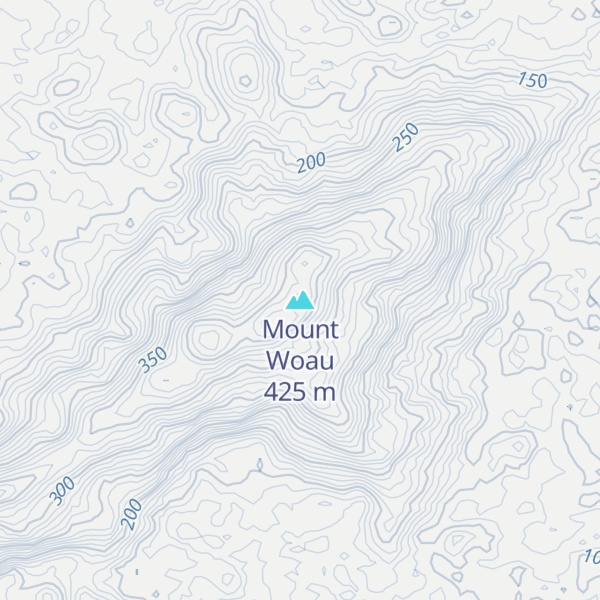 Map of Mount Woau