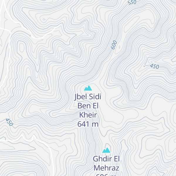 Map of Jbel Sidi Ben El Kheir