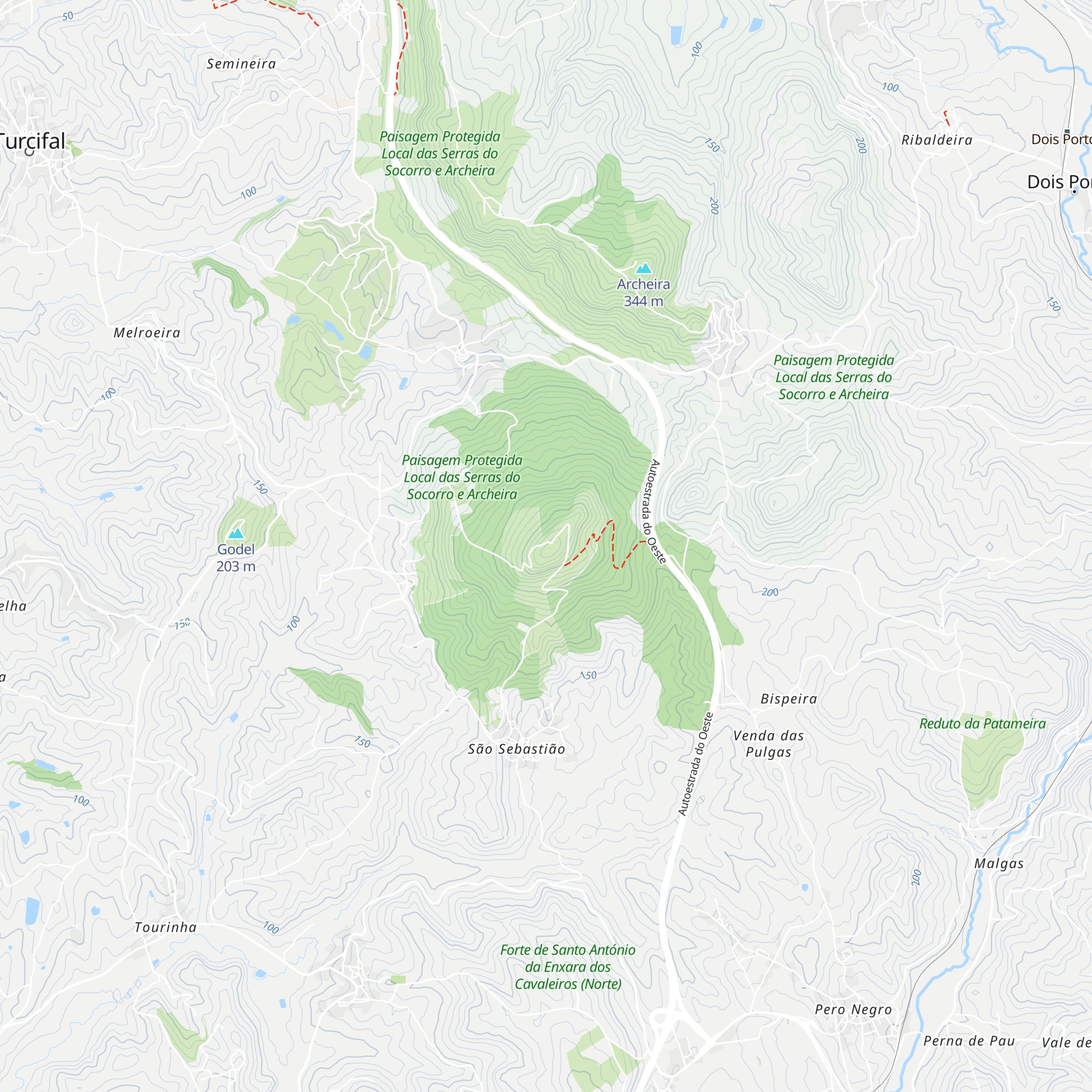 Centro Interpretativo da Serra do Socorro map