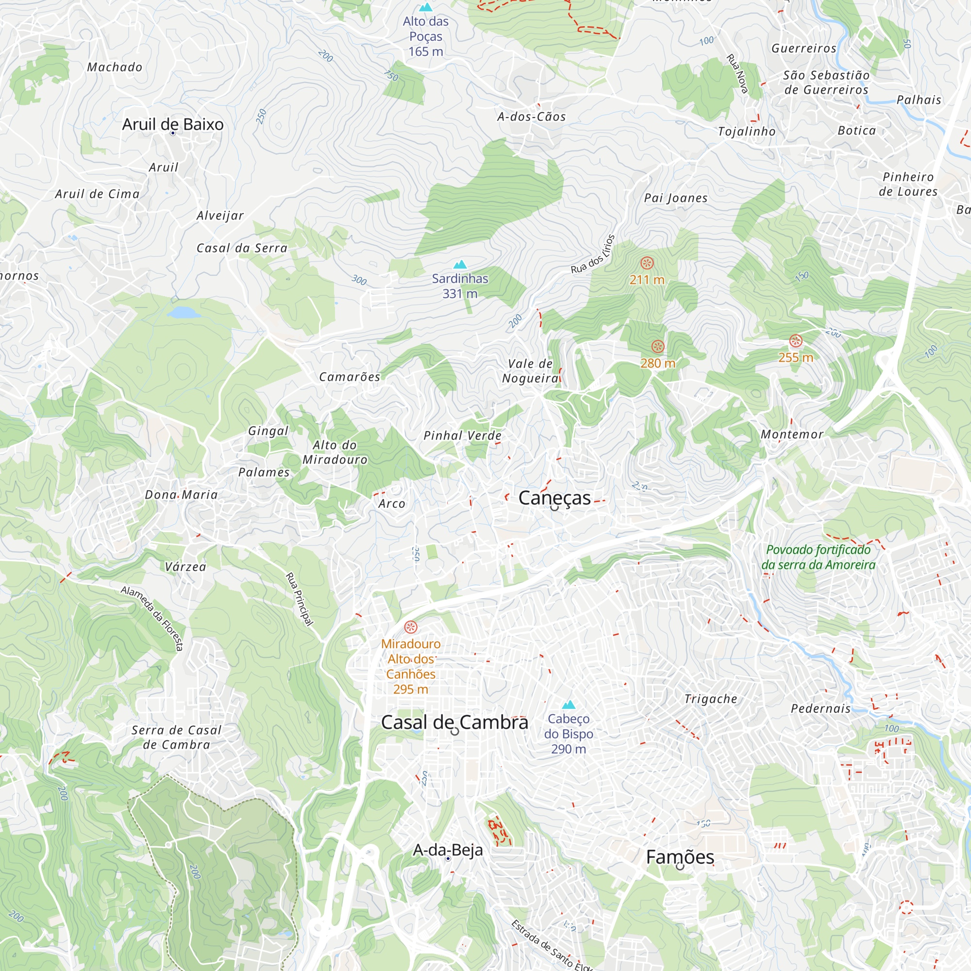 Centro Interpretativo das Águas de Caneças map