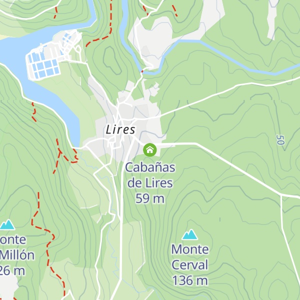 Map of Cabañas de Lires