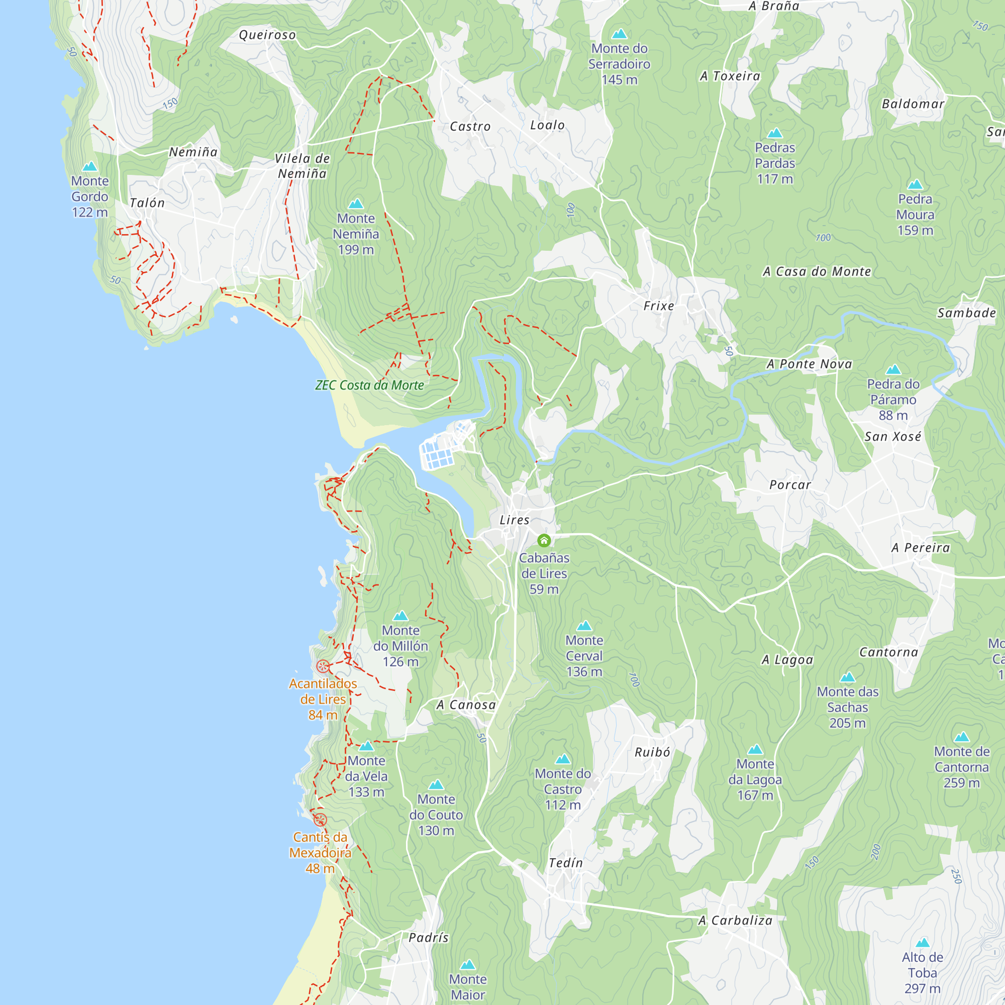 Cabanas da Ría map