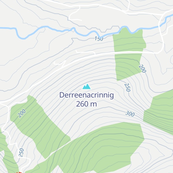 Map of Derreenacrinnig