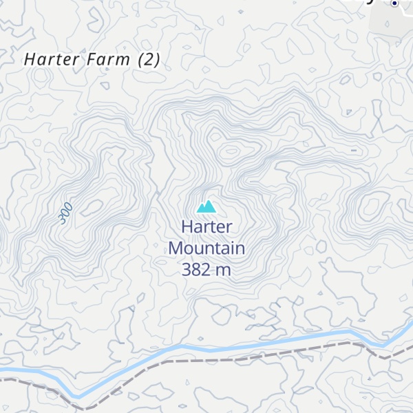 Map of Harter Mountain