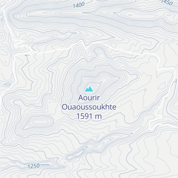 Map of Aourir Ouaoussoukhte