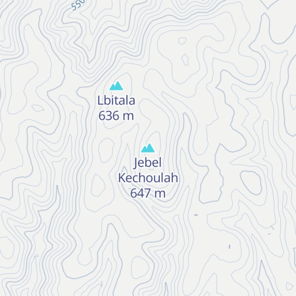 Map of Jebel Kechoulah