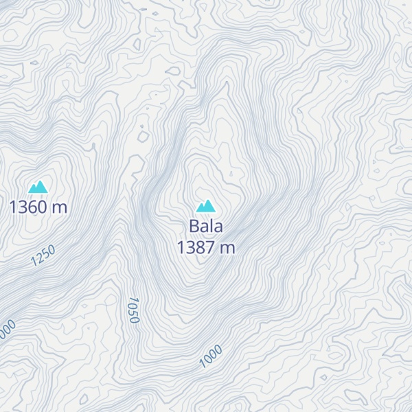 Map of Bala