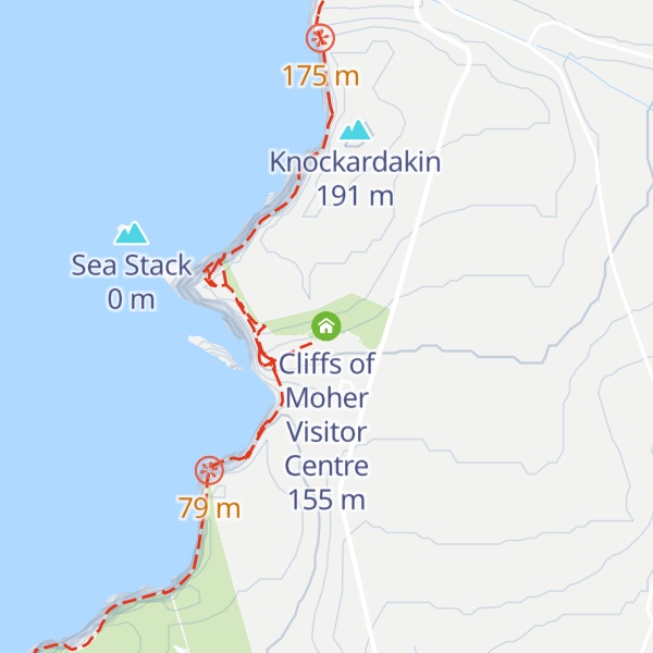 Map of Cliffs of Moher Visitor Centre