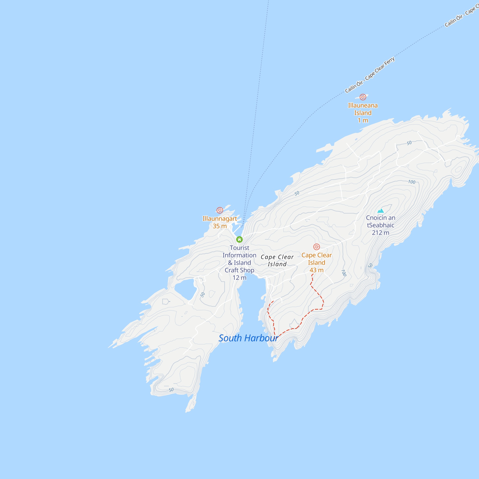 Tourist Information & Island Craft Shop map