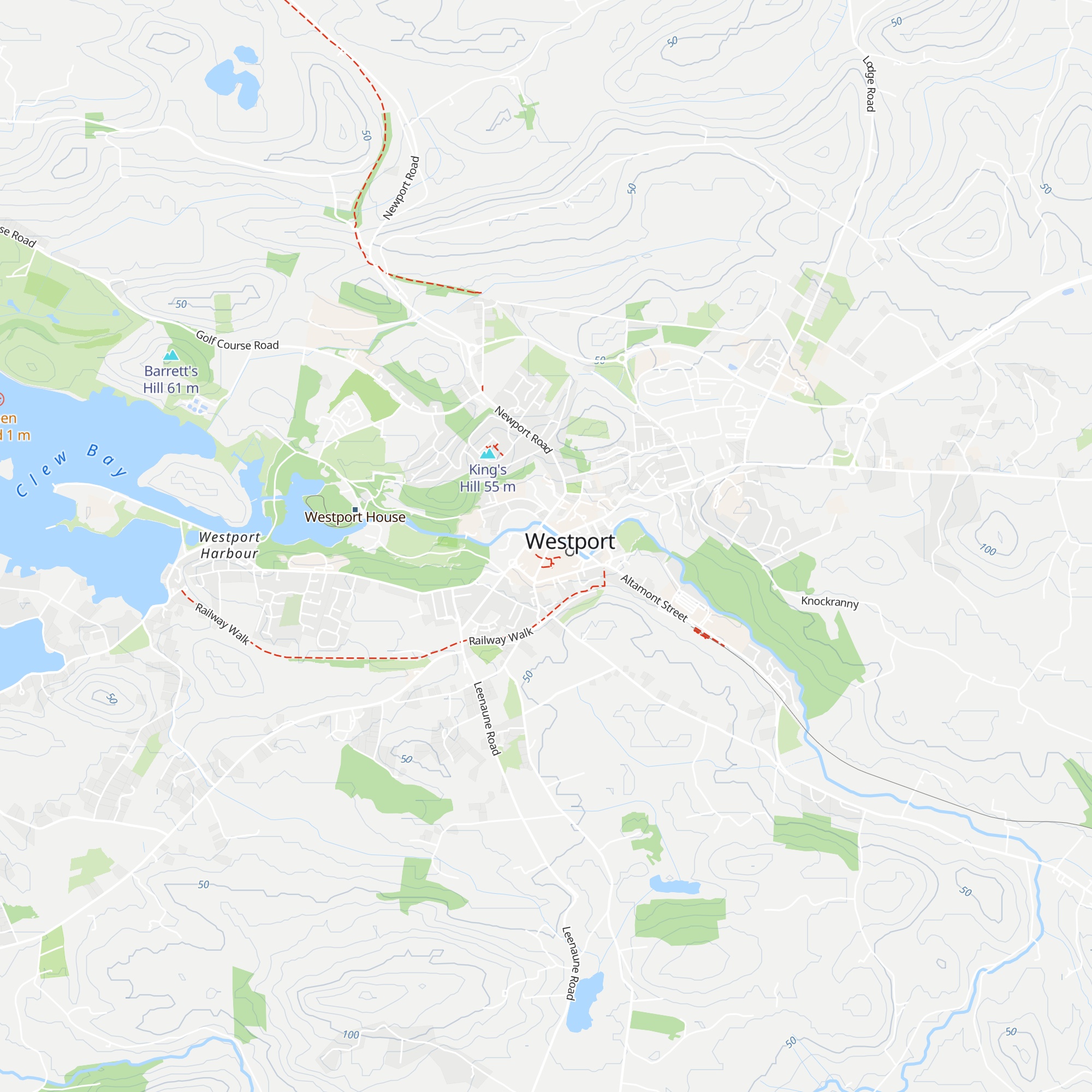 Westport Discover Ireland Centre map