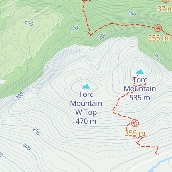 Map of Torc Mountain W Top