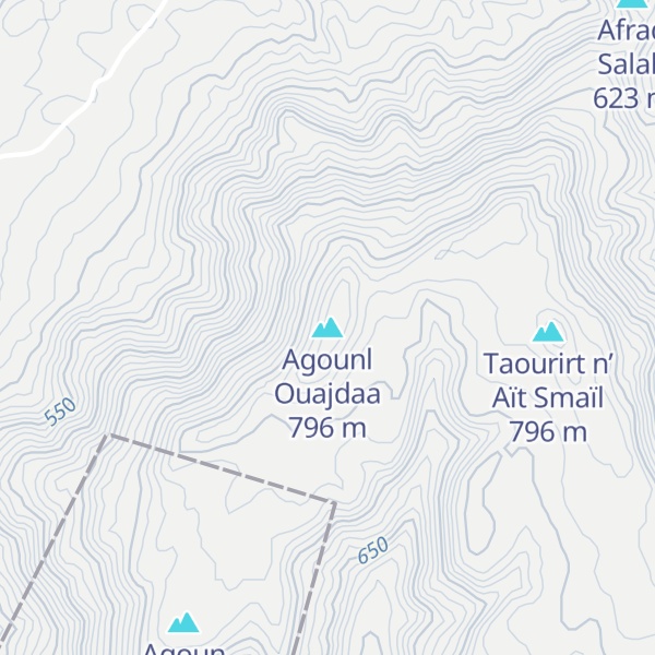 Map of Agounl Ouajdaa