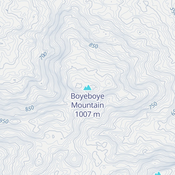 Map of Boyeboye Mountain