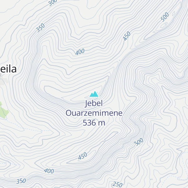 Map of Jebel Ouarzemimene
