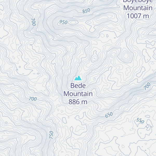 Map of Bede Mountain
