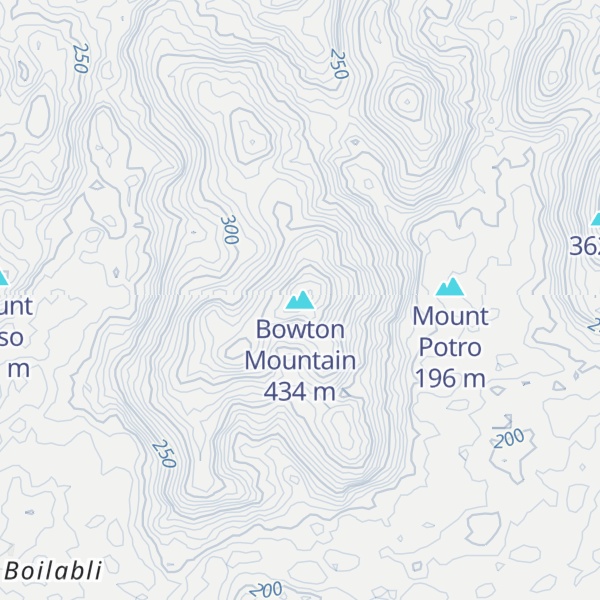 Map of Bowton Mountain
