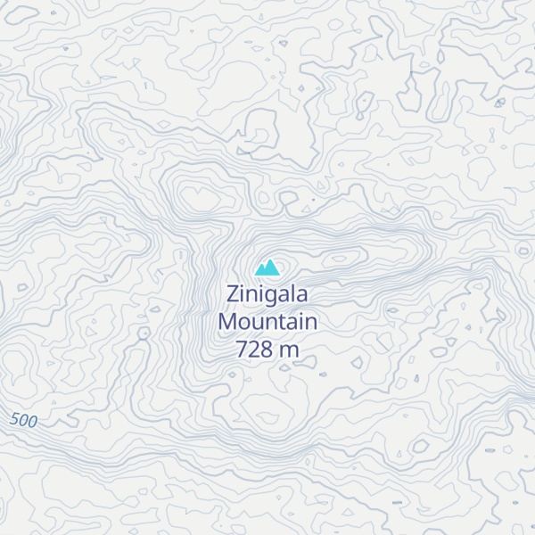 Map of Zinigala Mountain