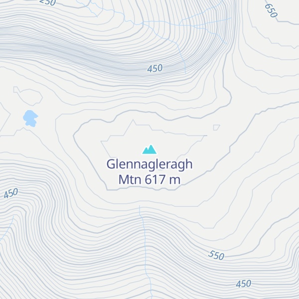 Map of Glennagleragh Mtn