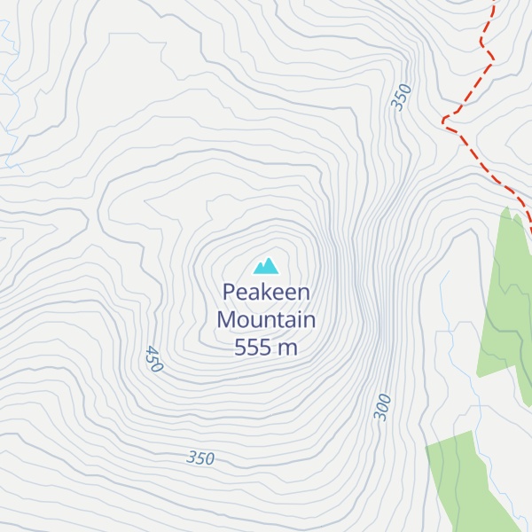 Map of Peakeen Mountain
