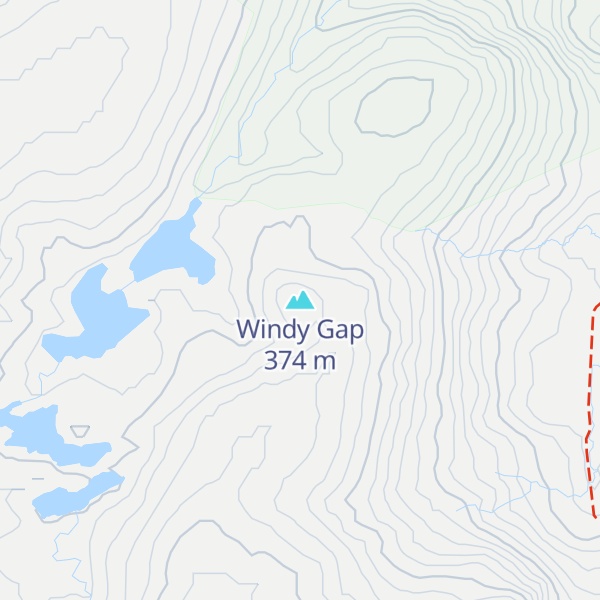 Map of Windy Gap