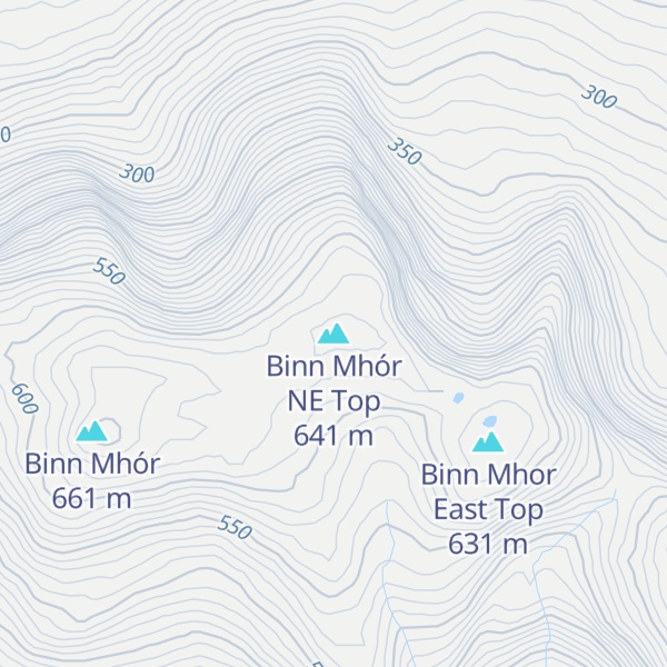 Map of Binn Mhór NE Top