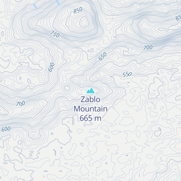 Map of Zablo Mountain