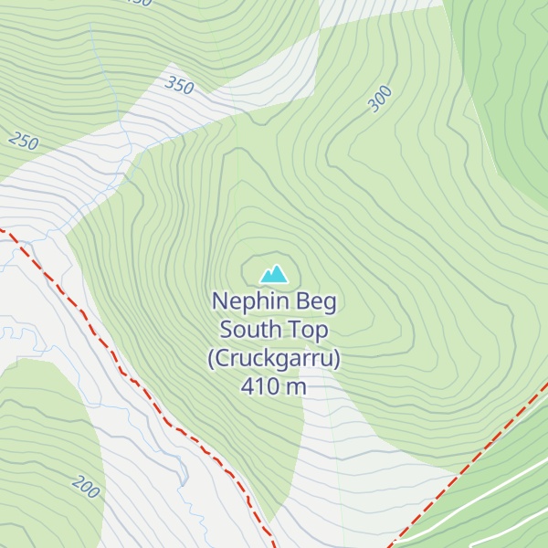 Map of Nephin Beg South Top (Cruckgarru)
