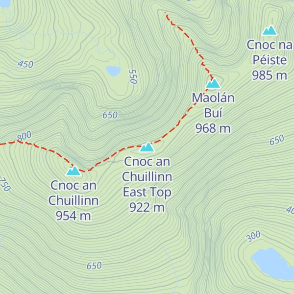 Map of Cnoc an Chuillinn East Top