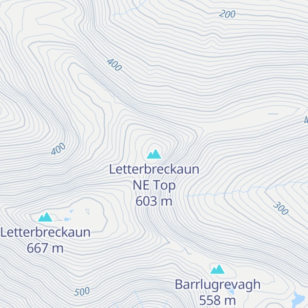 Map of Letterbreckaun NE Top