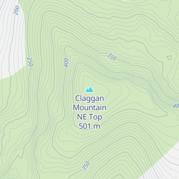 Map of Claggan Mountain NE Top