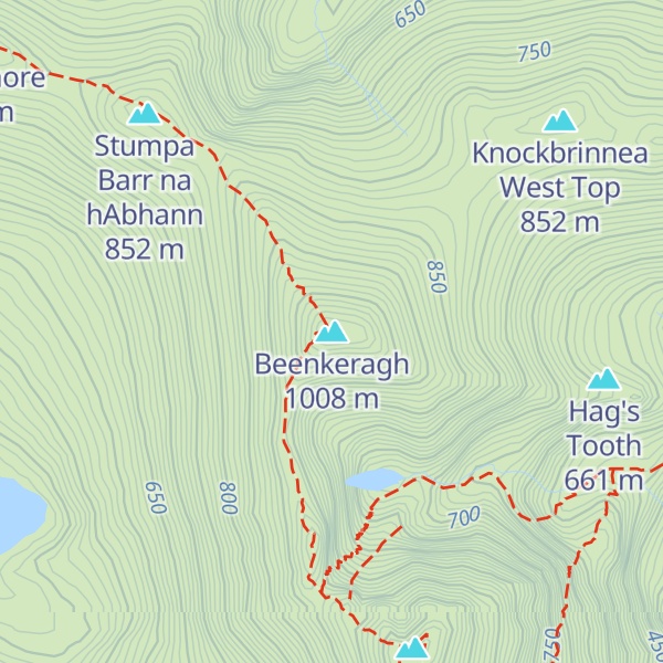 Map of Beenkeragh