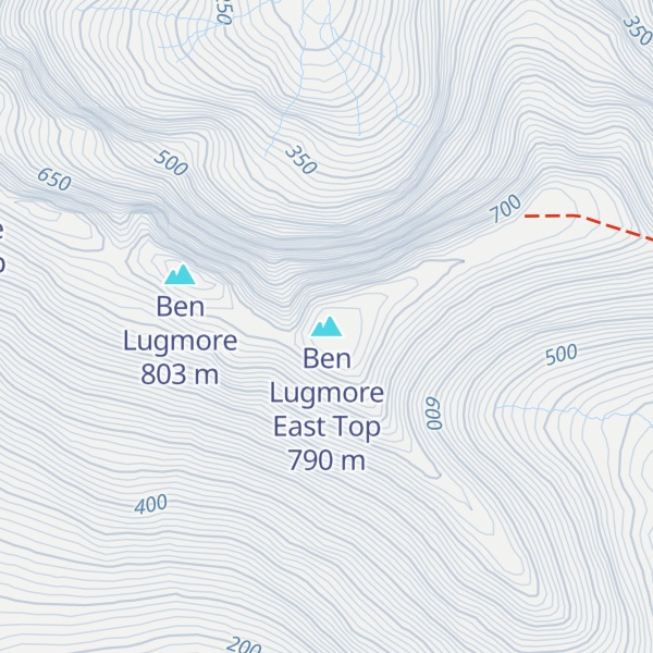 Map of Ben Lugmore East Top