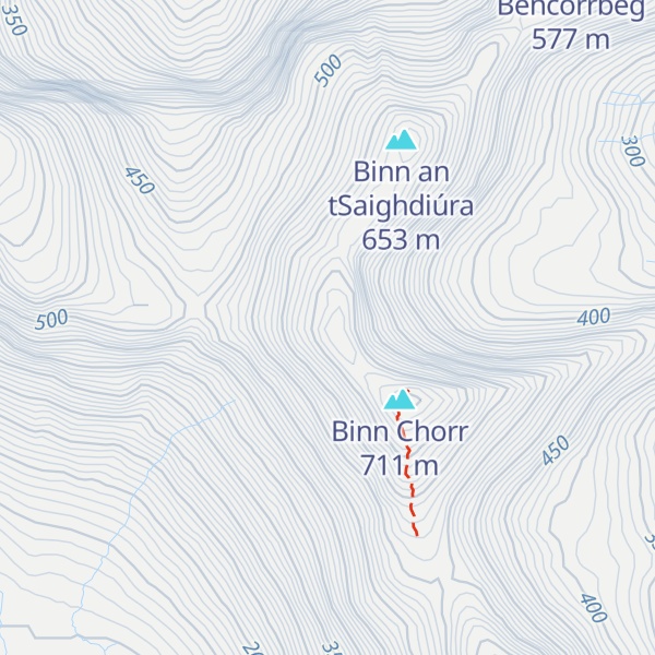 Map of Binn Chorr North Top