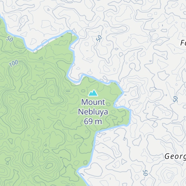Map of Mount Nebluya