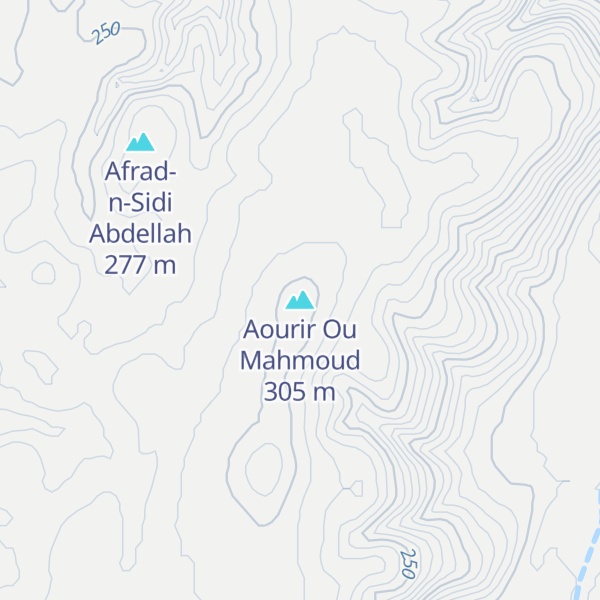 Map of Aourir Ou Mahmoud
