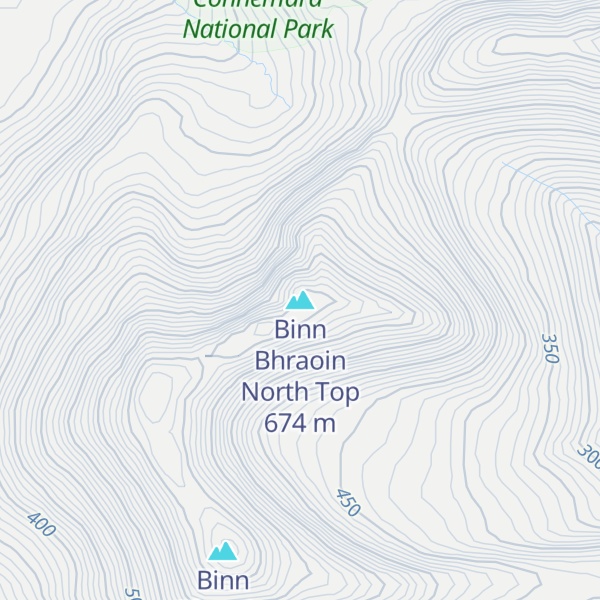 Map of Binn Bhraoin North Top