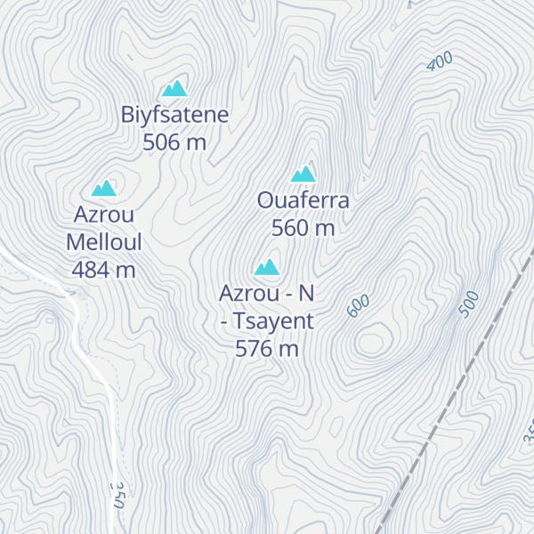 Map of Azrou - N - Tsayent