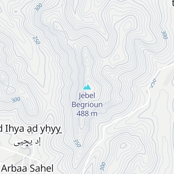 Map of Jebel Begrioun
