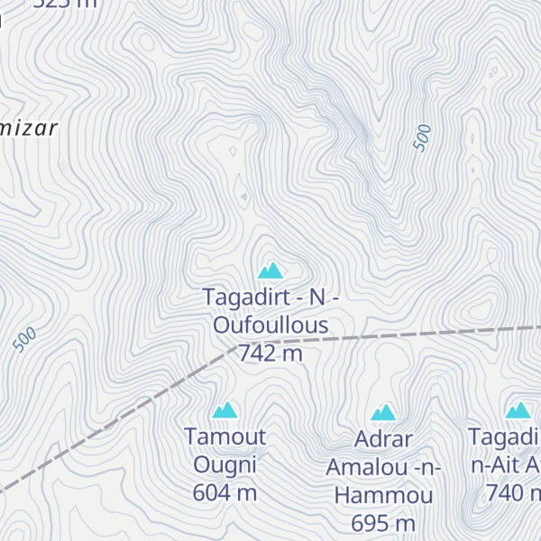 Map of Tagadirt - N - Oufoullous