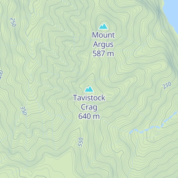 Map of Tavistock Crag